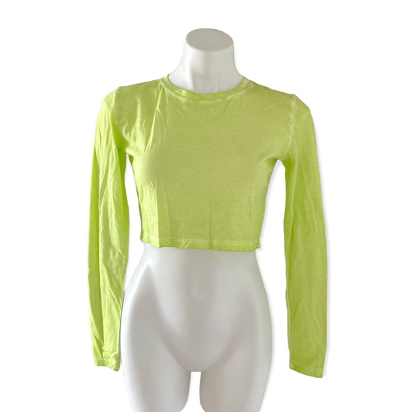 Splendid 2-Piece Cropped Tee & Scrunchie Mojito Long Sleeve Size S NWT $32 - Picture 2 of 11